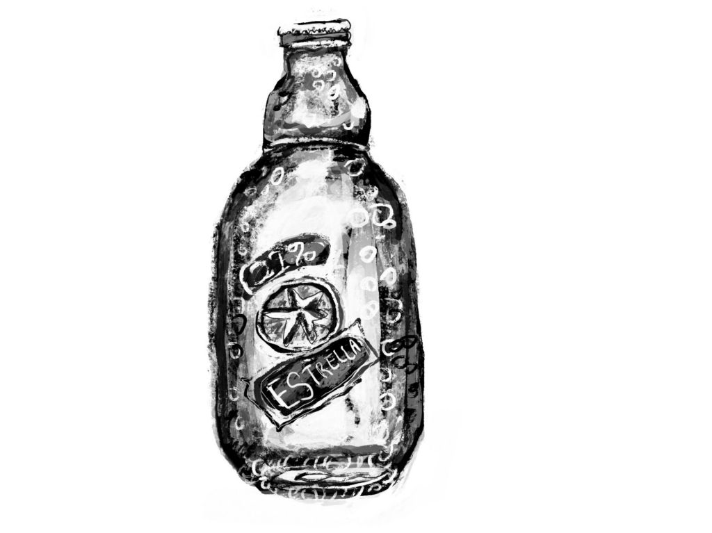 Drawing of Estrella beer